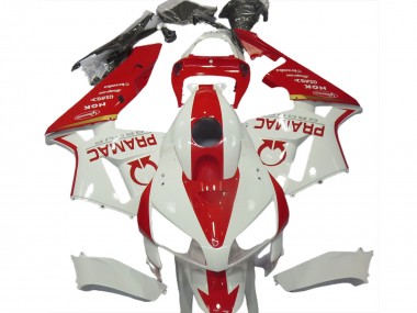 Custom 2005-2006 Honda CBR600RR Motorcycle Fairings - White Red Pramac UK