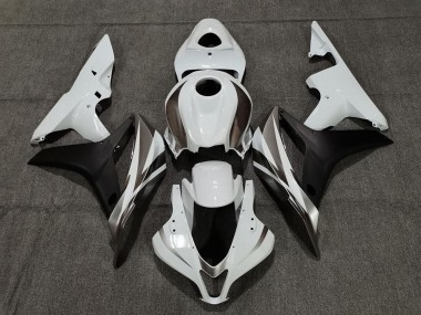 Custom 2007-2008 Honda CBR600RR Motorcycle Fairings - White Matte Black UK
