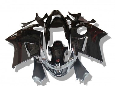 Custom 1996-2007 Honda CBR1100XX Blackbird Motorcycle Fairings - Glossy Black Grey UK