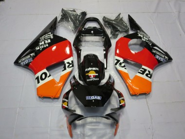 Custom 2002-2003 Honda CBR954RR Motorcycle Fairings - Orange White Red Black Repsol UK