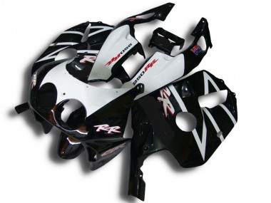 Custom 1990-1998 Honda CBR250RR Motorcycle Fairings - Glossy Black White RR UK