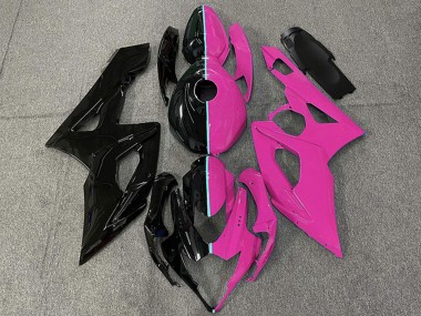 Custom 2005-2006 Suzuki GSXR 1000 Motorcycle Fairings - Glossy Black and Pink UK