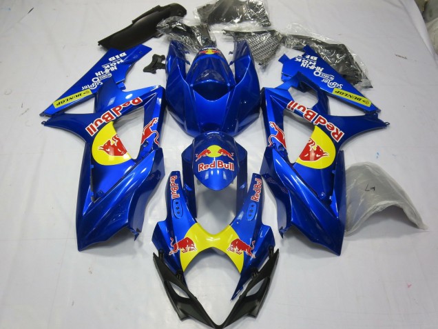 2007-2008 Suzuki GSXR 1000 Motorcycle Fairings - Blue Yellow Red Bull UK