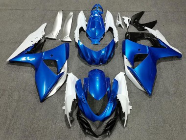 Custom 2009-2016 Suzuki GSXR 1000 Motorcycle Fairings - Blue White Silver Black UK