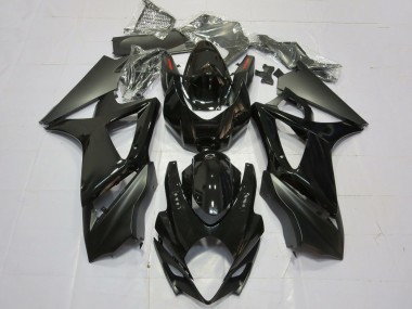 Custom 2007-2008 Suzuki GSXR 1000 Motorcycle Fairings - Glossy Black Matte Black Plain UK