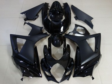 Custom 2007-2008 Suzuki GSXR 1000 Motorcycle Fairing - Glossy Black Matte Black UK