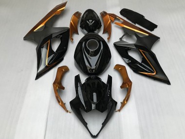 Custom 2005-2006 Suzuki GSXR 1000 Motorcycle Fairings - Glossy Black Bronze UK