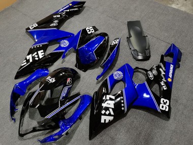 Custom 2005-2006 Suzuki GSXR 1000 Motorcycle Fairings - Blue Glossy Black White UK