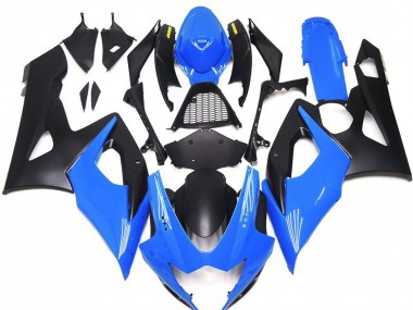 Custom 2005-2006 Suzuki GSXR 1000 Motorcycle Fairings - Blue Matte Black Yellow UK