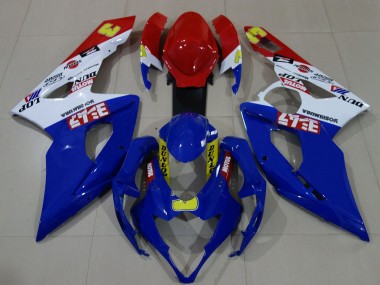 Custom 2005-2006 Suzuki GSXR 1000 Motorcycle Fairings - White Red Blue Yellow UK