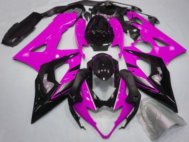 Custom 2005-2006 Suzuki GSXR 1000 Motorcycle Fairings - Pink Glossy Black UK