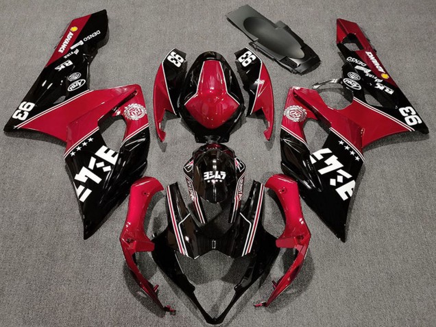 2005-2006 Suzuki GSXR 1000 Motorcycle Fairings - Red Glossy Black White UK
