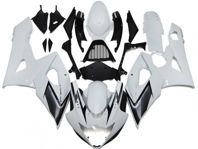 2005-2006 Suzuki GSXR 1000 Motorcycle Fairings - Glossy White Silver Black UK