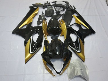 Custom 2005-2006 Suzuki GSXR 1000 Motorcycle Fairings - Gold Black UK