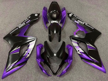 Custom 2005-2006 Suzuki GSXR 1000 Motorcycle Fairing - Matte Black Purple UK