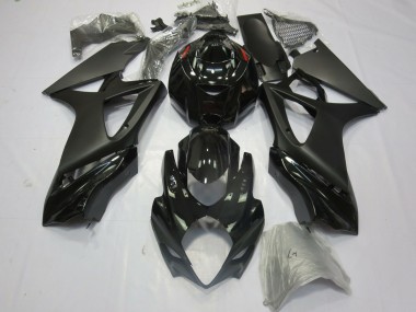 Custom 2007-2008 Suzuki GSXR 1000 Motorcycle Fairings - Glossy Black Matte Black UK