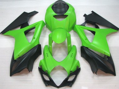 Custom 2007-2008 Suzuki GSXR 1000 Motorcycle Fairings - Green Matte Black UK