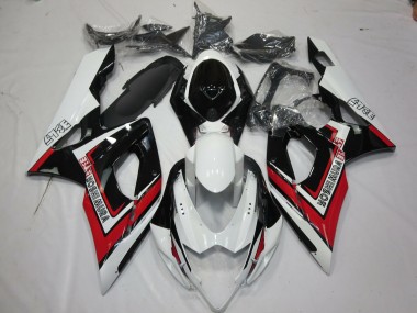 Custom 2005-2006 Suzuki GSXR 1000 Motorcycle Fairings - White Red Black Yoshimura UK