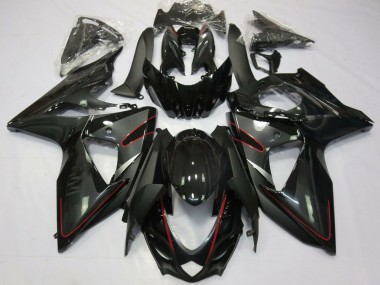 Custom 2009-2016 Suzuki GSXR 1000 Motorcycle Fairings - Glossy Black Red UK