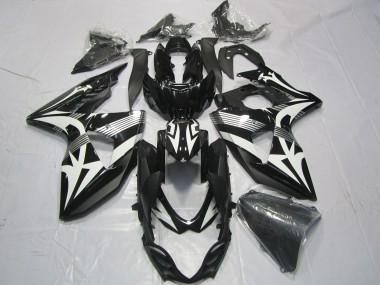 Custom 2009-2016 Suzuki GSXR 1000 Motorcycle Fairings - Black White UK