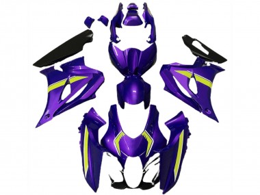 Custom 2017-2025 Suzuki GSXR 1000 Motorcycle Fairings - Purple Yellow Style UK