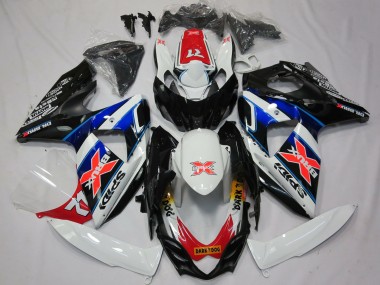 Custom 2009-2016 Suzuki GSXR 1000 Motorcycle Fairings - White Blue Red Black X UK