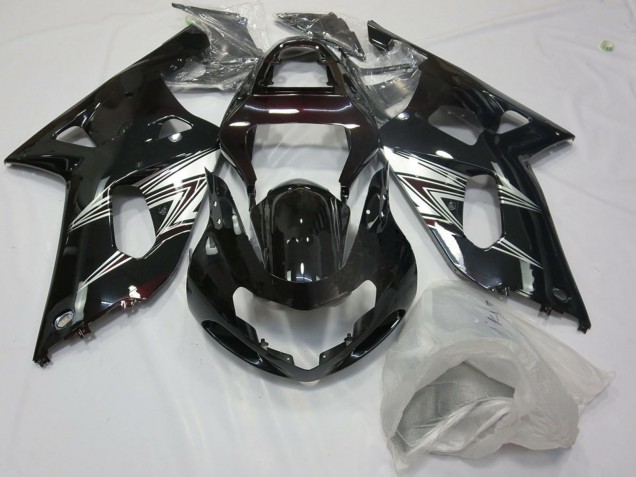 2001-2003 Suzuki GSXR 600 / GSXR 750 Motorcycle Fairings - Glossy Black Silver White UK
