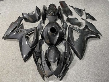 Custom 2006-2007 Suzuki GSXR 600 / GSXR 750 Motorcycle Fairings - Black Carbon Fiber Style UK