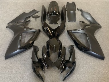 Custom 2006-2007 Suzuki GSXR 600 / GSXR 750 Motorcycle Fairings - Glossy Black Matte Black UK