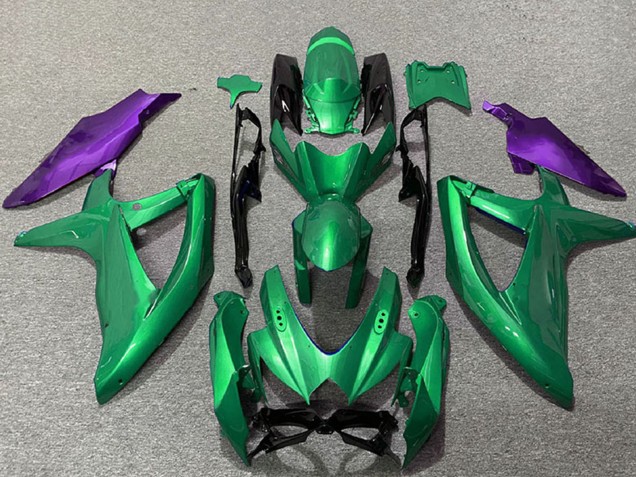 2008-2010 Suzuki GSXR 600 / GSXR 750 Motorcycle Fairings - Green Purple UK