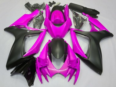 Custom 2006-2007 Suzuki GSXR 600 / GSXR 750 Motorcycle Fairing - Pink Matte Black UK