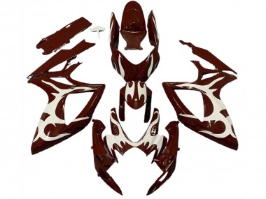 Custom 2006-2007 Suzuki GSXR 600 / GSXR 750 Motorcycle Fairings - Maroon Red White UK