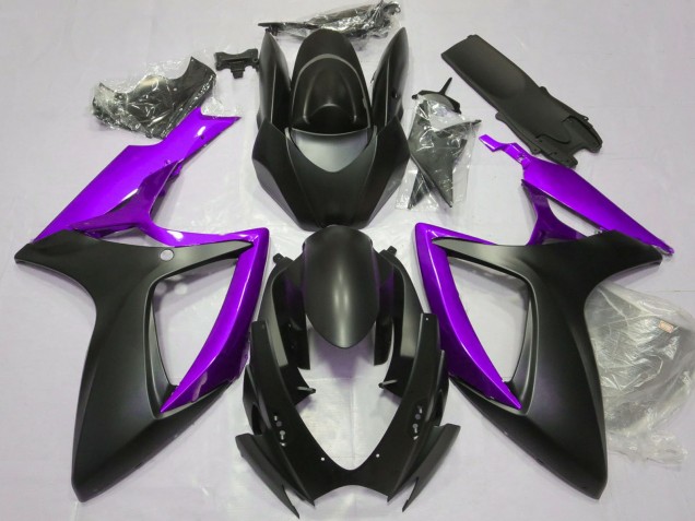 2006-2007 Suzuki GSXR 600 / GSXR 750 Motorcycle Fairings - Matte Black Purple UK