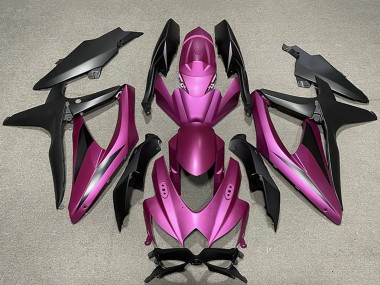 Custom 2008-2010 Suzuki GSXR 600 / GSXR 750 Motorcycle Fairings - Purple Matte Black UK