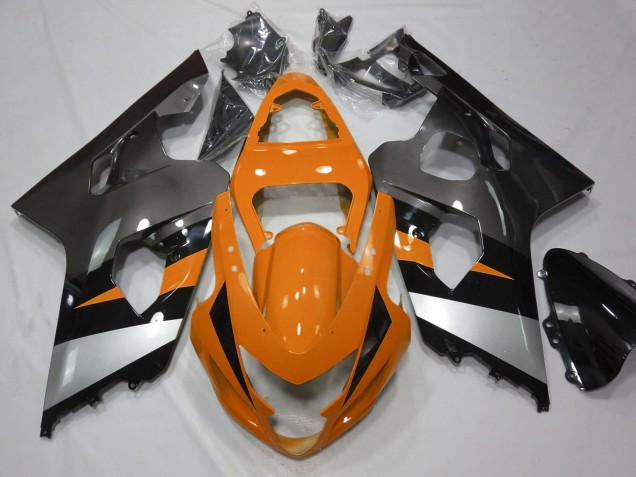 2004-2005 Suzuki GSXR 600 / GSXR 750 Motorcycle Fairings - Orange Silver UK