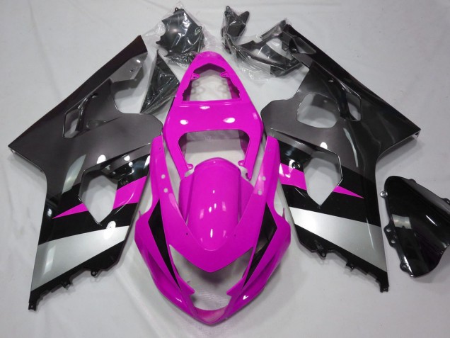 2004-2005 Suzuki GSXR 600 / GSXR 750 Motorcycle Fairings - Pink Silver Black UK