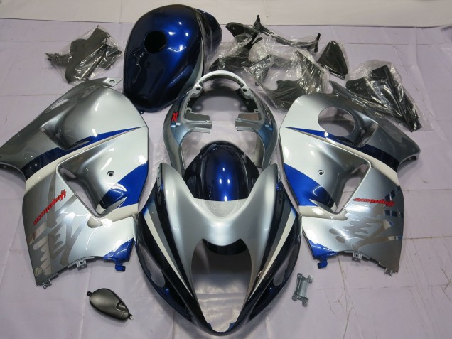 1996-2007 Suzuki GSXR 1300 Motorcycle Fairing - Silver Blue UK