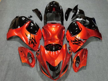 Custom 2008-2020 Suzuki GSXR 1300 Motorcycle Fairings - Candy Orange Glossy Black UK