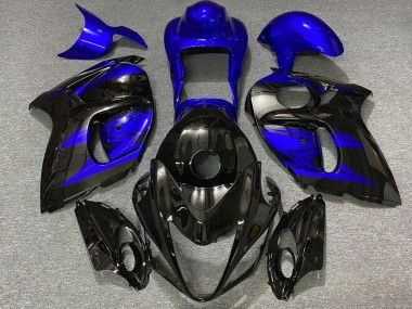 Custom 2008-2020 Suzuki GSXR 1300 Motorcycle Fairings - Glossy Black and Deep Blue UK