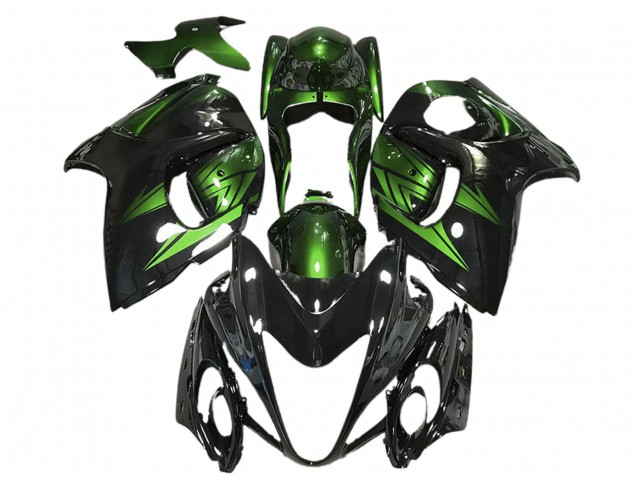 2008-2020 Suzuki GSXR 1300 Motorcycle Fairings - Glossy Black and Deep Green UK