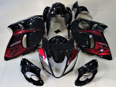 Custom 2008-2020 Suzuki GSXR 1300 Motorcycle Fairings - Glossy Black Candy Red UK