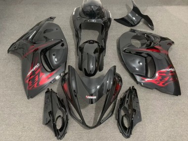 Custom 2008-2020 Suzuki GSXR 1300 Motorcycle Fairings - Glossy Black Red UK