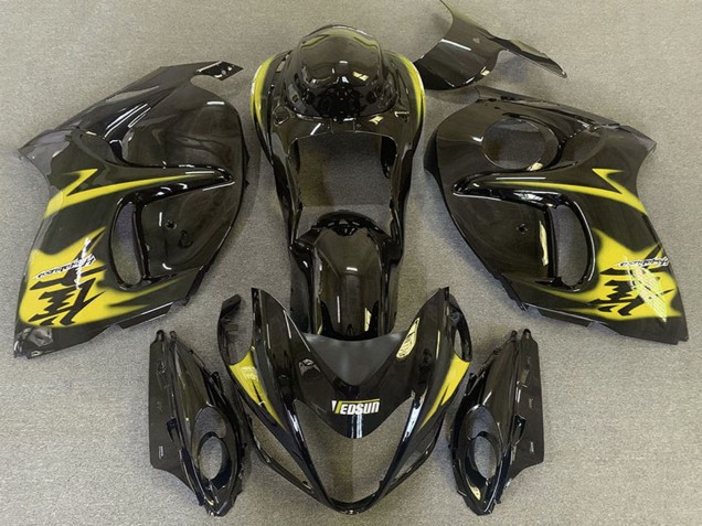 2008-2020 Suzuki GSXR 1300 Motorcycle Fairings - Glossy Black Yellow UK