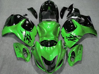 Custom 2008-2020 Suzuki GSXR 1300 Motorcycle Fairings - Glossy Green and Black UK