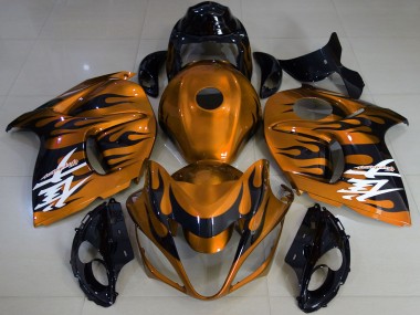 Custom 2008-2020 Suzuki GSXR 1300 Motorcycle Fairings - Glossy Orange Black UK
