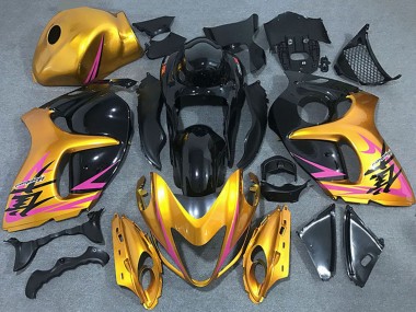 Custom 2008-2020 Suzuki GSXR 1300 Motorcycle Fairings - Gold Pink Black UK