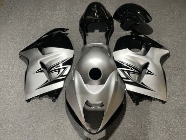 Custom 1996-2007 Suzuki GSXR 1300 Motorcycle Fairings - Silver Black UK