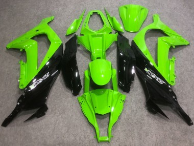 Custom 2016-2020 Kawasaki ZX10R Abs Motorcycle Fairings - Green Glossy Black UK