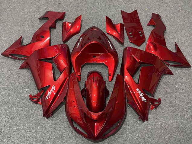 2006-2007 Kawasaki ZX10R Motorcycle Fairings - Candy Red UK