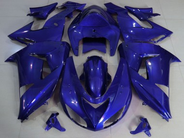 Custom 2006-2007 Kawasaki ZX10R Motorcycle Fairings - Dark Blue UK
